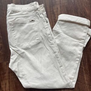 Lauren Ralph Lauren white straight leg ankle cropped jeans